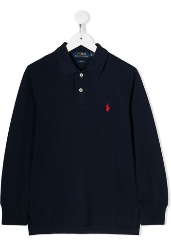 Ralph Lauren Kids Poloshirt mit Logo-Stickerei - Blau