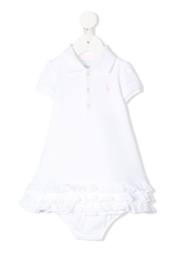 Ralph Lauren Kids Stufenkleid mit Rüschen - Weiß