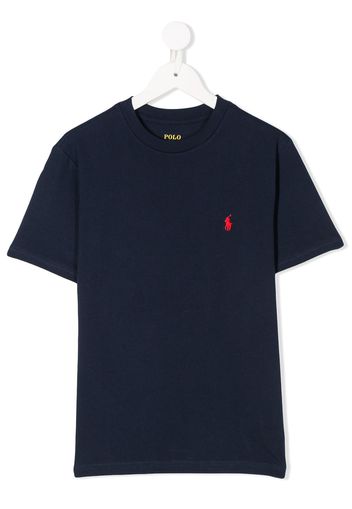 Ralph Lauren Kids T-Shirt mit Logo-Stickerei - Blau