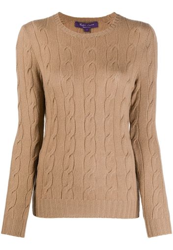 Ralph Lauren Collection Kaschmirpullover mit Zopfmuster - Nude