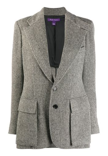 Ralph Lauren Collection Blazer mit Fischgrätenmuster - Schwarz