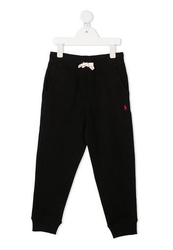 Ralph Lauren Kids Jogginghose mit Logo-Stickerei - Schwarz