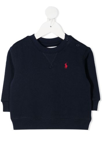 Ralph Lauren Kids Sweatshirt mit Logo-Stickerei - Blau