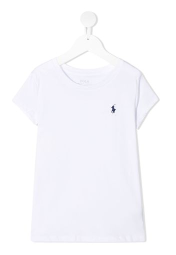 Ralph Lauren Kids T-Shirt mit Logo-Stickerei - Weiß