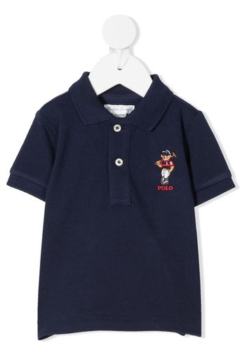 Ralph Lauren Kids Poloshirt mit Teddy - Blau