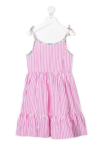 Ralph Lauren Kids Gestreiftes Trägerkleid - Rosa