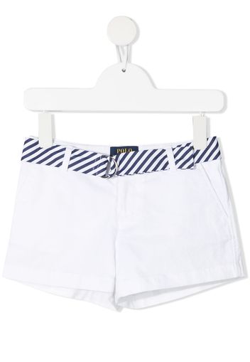 Ralph Lauren Kids Shorts mit Gürtel - Weiß