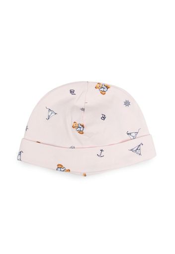 Ralph Lauren Kids Mütze mit Polo Bear-Print - Rosa