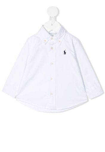 Ralph Lauren Kids Hemd mit Logo-Stickerei - Weiß