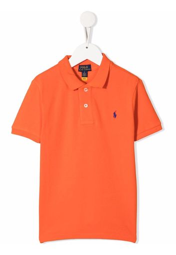 Ralph Lauren Kids Poloshirt mit Logo-Stickerei - Orange