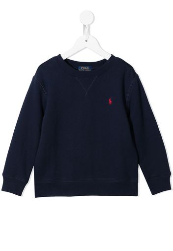 Ralph Lauren Kids Sweatshirt mit Logo-Stickerei - Blau