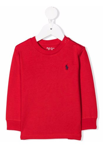 Ralph Lauren Kids Sweatshirt mit Logo-Stickerei - Rot