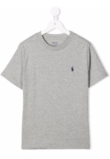 Ralph Lauren Kids T-Shirt mit Logo-Stickerei - Grau