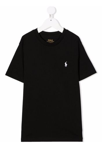 Ralph Lauren Kids T-Shirt mit Polo Pony-Stickerei - Schwarz