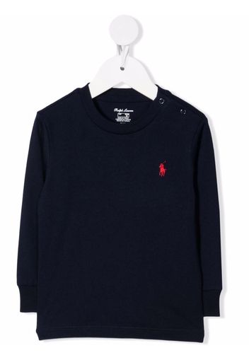 Ralph Lauren Kids Gerippter Strickpullover - Blau