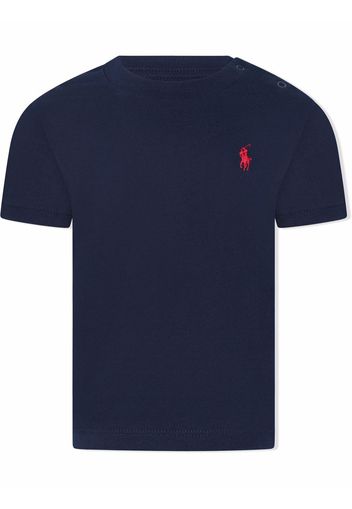 Ralph Lauren Kids T-Shirt mit Logo-Stickerei - Blau