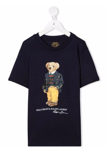 Ralph Lauren Kids T-Shirt mit Teddy-Print - Blau