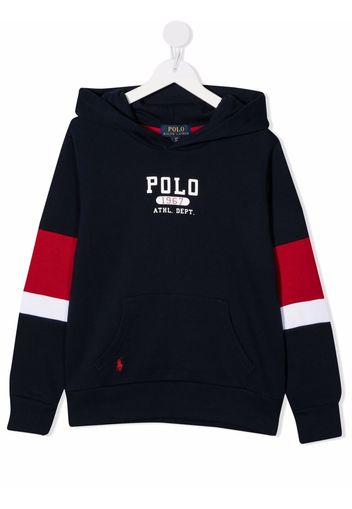 Ralph Lauren Kids Hoodie mit Logo-Print - Blau