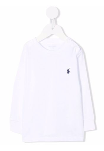 Ralph Lauren Kids T-Shirt mit Pony-Stickerei - Weiß