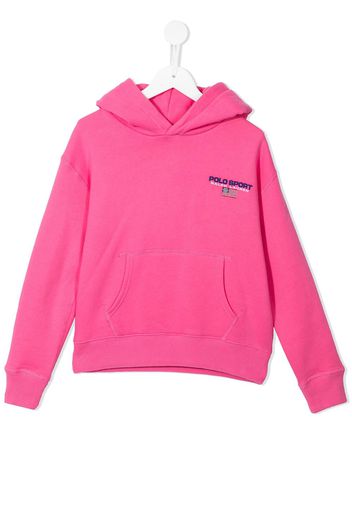 Ralph Lauren Kids Hoodie mit Logo-Stickerei - Rosa