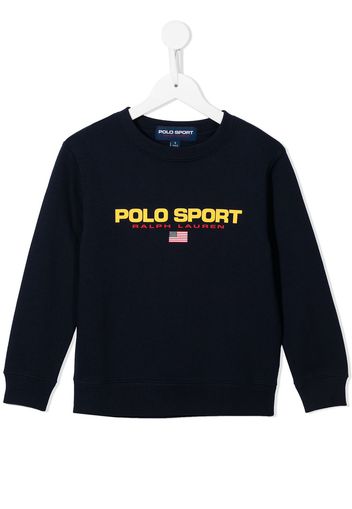 Ralph Lauren Kids Sweatshirt mit Logo-Print - Blau