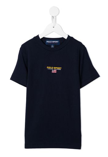 Ralph Lauren Kids T-Shirt mit Logo-Stickerei - Blau