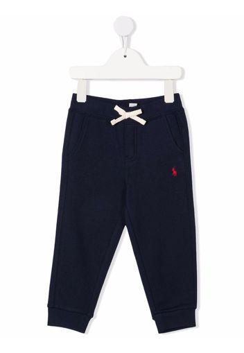 Ralph Lauren Kids embroidered-pony trousers - Blau