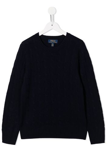 Ralph Lauren Kids crew-neck cashmere jumper - Blau