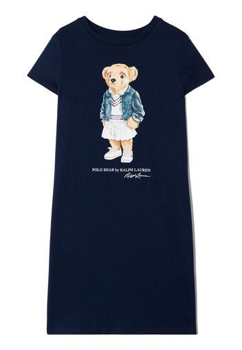 Ralph Lauren Kids T-Shirtkleid mit Polo Bear - Blau