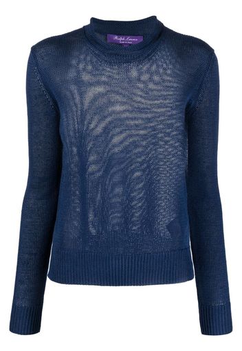 Ralph Lauren Collection ribbed-knit long-sleeved pullover - Blau