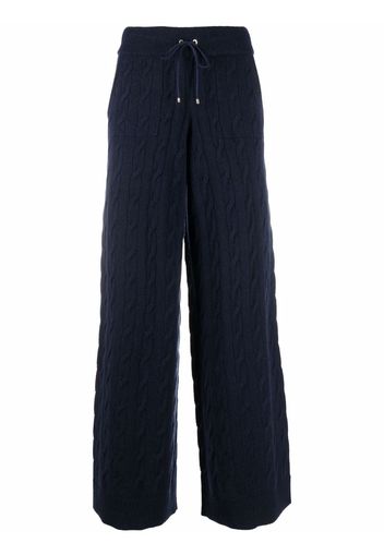 Ralph Lauren Collection cable-knit recycled cashmere trousers - Blau