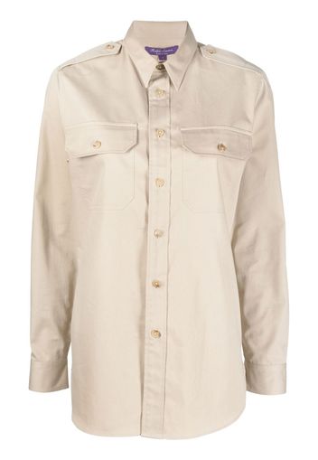 Ralph Lauren Collection Ry flap-pocket long-sleeve shirt - Nude