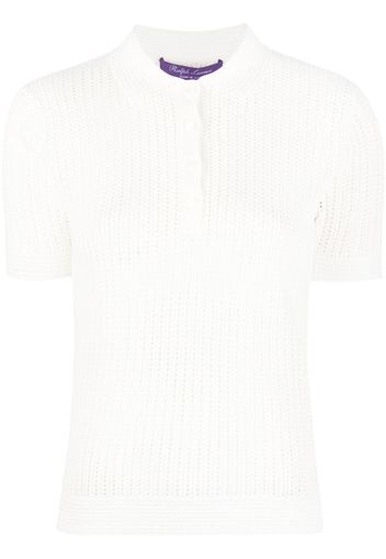 Ralph Lauren Collection Kurzärmeliges Strickoberteil - Weiß