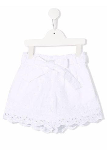 Ralph Lauren Kids scallop-hem cotton shorts - Weiß