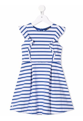 Ralph Lauren Kids striped short-sleeve day dress - Blau