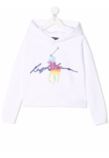 Ralph Lauren Kids logo-print pullover hoodie - Weiß