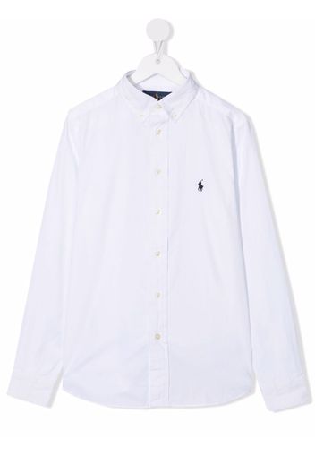 Ralph Lauren Kids Pony logo button-down shirt - Weiß