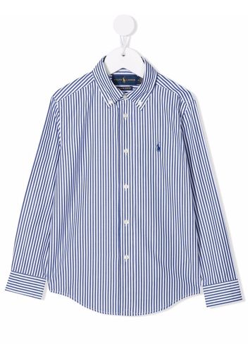 Ralph Lauren Kids cotton striped shirt - Blau