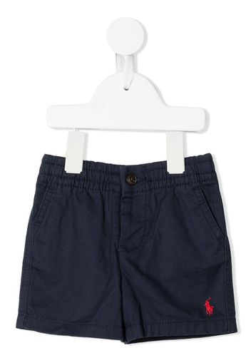 Ralph Lauren Kids logo-embroidered cotton shorts - Blau
