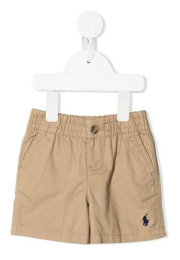 Ralph Lauren Kids logo-embroidered cotton shorts - Braun