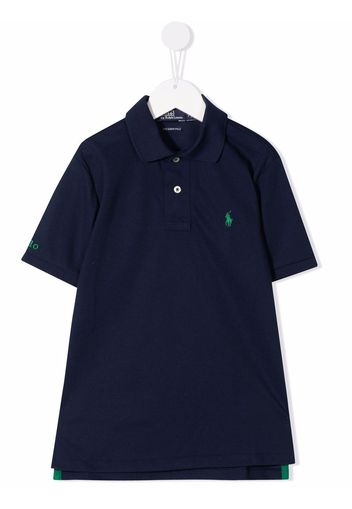 Ralph Lauren Kids Poloshirt mit Logo-Stickerei - Blau