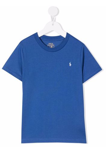 Ralph Lauren Kids embroidered-logo T-shirt - Blau