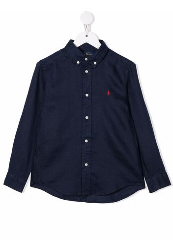 Ralph Lauren Kids Polo Pony button-down shirt - Blau