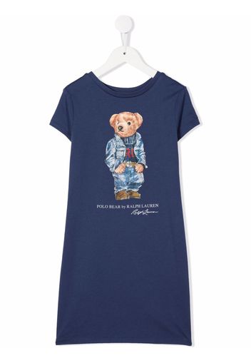 Ralph Lauren Kids Polo Bear T-shirt dress - Blau