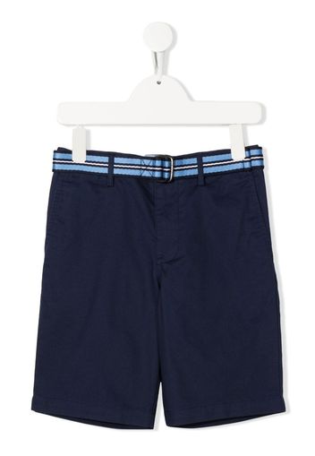 Ralph Lauren Kids belted four-pocket Bermuda shorts - Blau