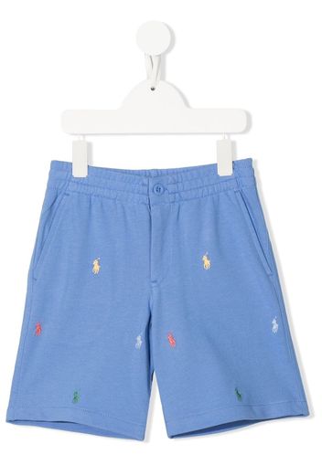 Ralph Lauren Kids Prepster logo-embroidered athletic shorts - Blau