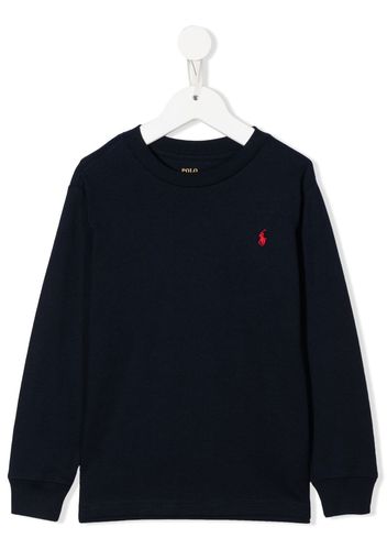 Ralph Lauren Kids plain polo pony sweatshirt - Blau