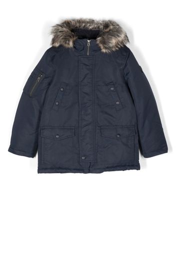 Ralph Lauren Kids zip-up padded down jacket - Blau