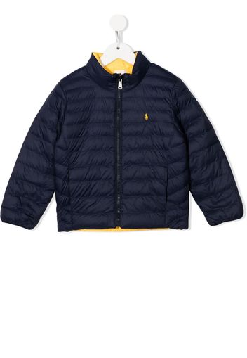 Ralph Lauren Kids Terra embroidered-logo bomber jacket - Blau