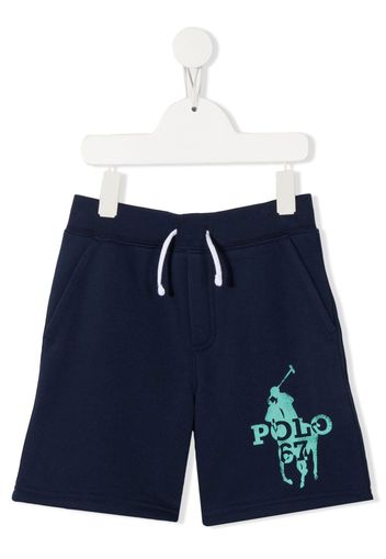 Ralph Lauren Kids logo-print shorts - Blau